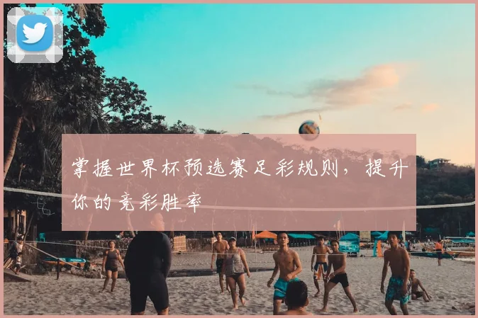 掌握世界杯预选赛足彩规则，提升你的竞彩胜率