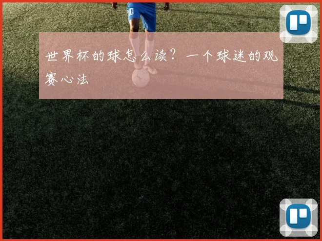 世界杯的球怎么读？一个球迷的观赛心法